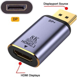 DisplayPort 1.4 to HDMI 2.1 Adapter 8K 60Hz