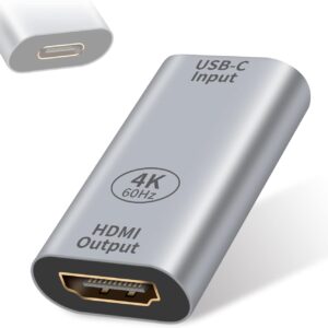 A sleek USB-C Female to HDMI Female Adapter, seamlessly connecting USB-C devices to HDMI displays for exceptional visual experiences.