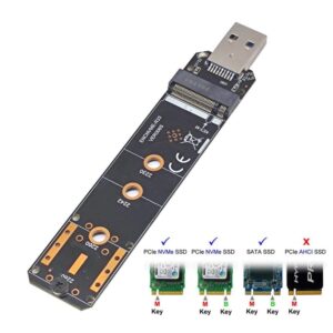 USB-A 3.1 to M.2 NVMe and M.2 SATA