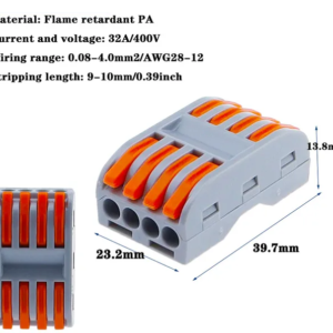 4-way push-in terminal block connector