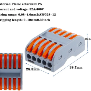 5-way push-in terminal block connector