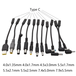 USB Type-C Female to DC Power Male Plug Cable